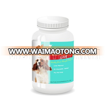 Liver flavour bone live glucosamine and chrondroitine tablets with GMP certificate for pets dogs